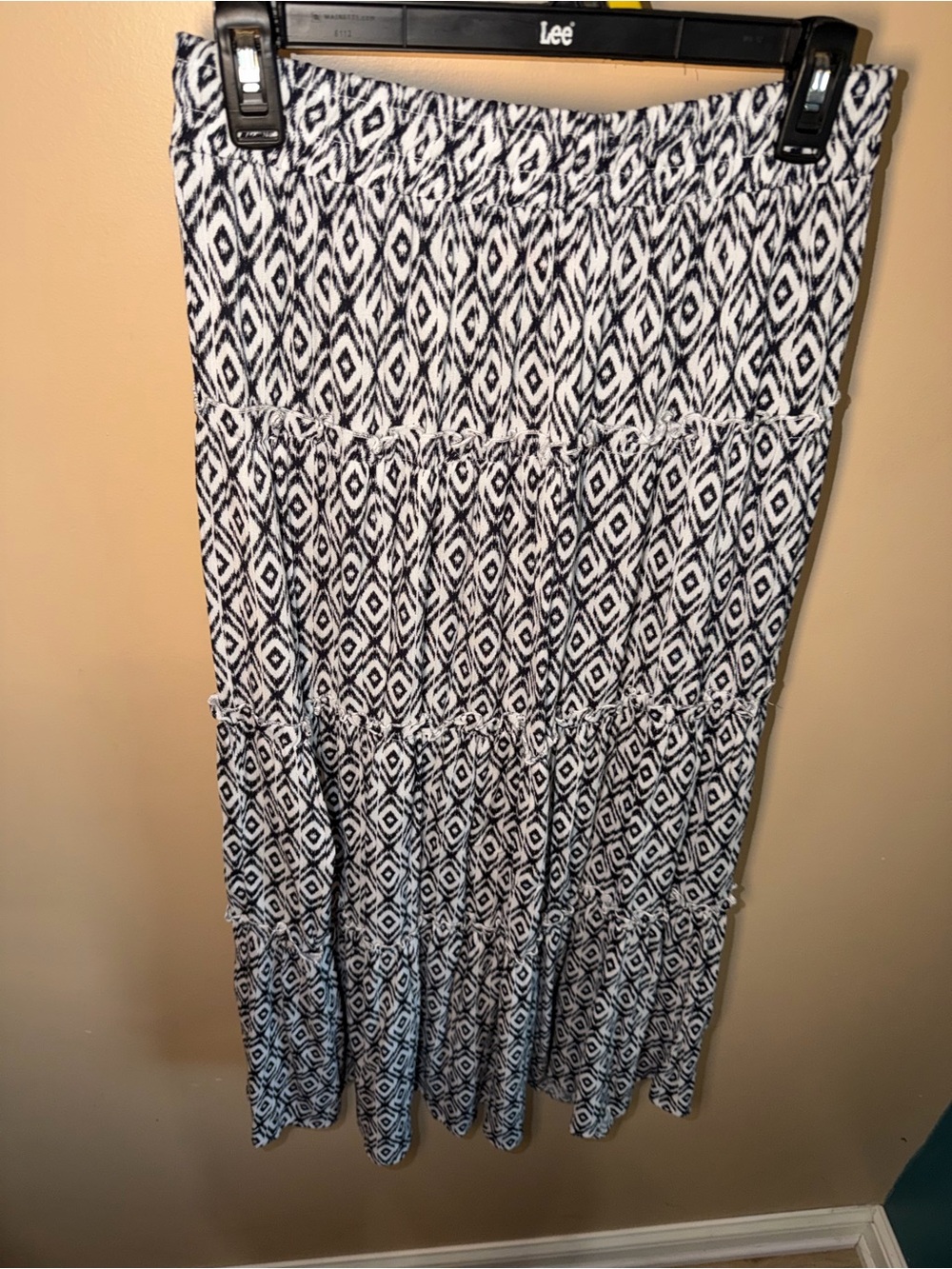 Hot Kiss Women’s Black and White Tiered Maxi Skirt - Picture 3 of 6